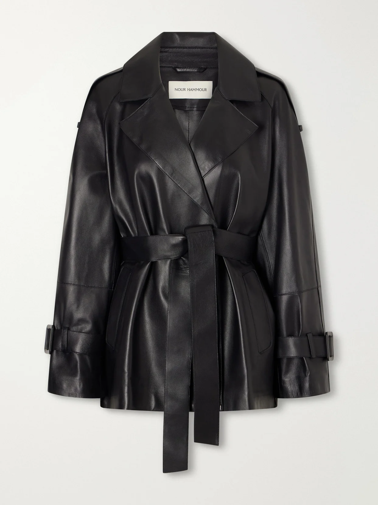 Nera Belted Leather Jacket - 1