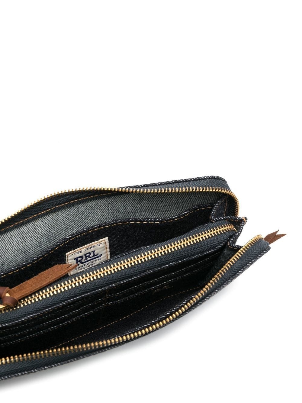 logo-plaque denim wallet - 3