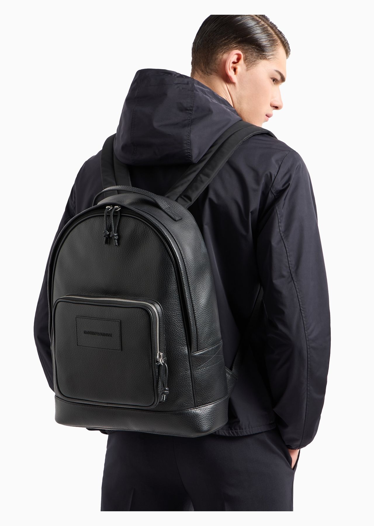 Rounded backpack in tumbled leather - 6