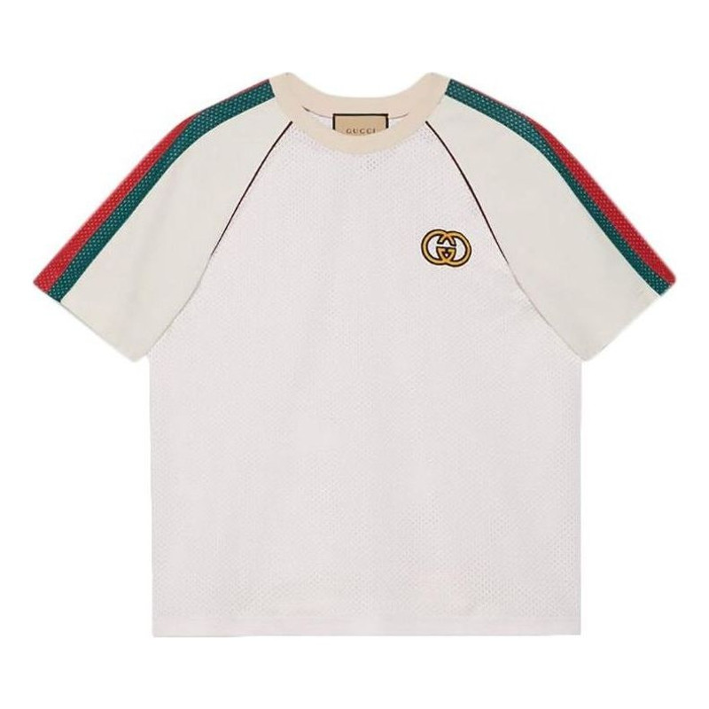 Gucci Mesh Fabric T-shirt 'Off White' 737402-XJFFM-9791 1