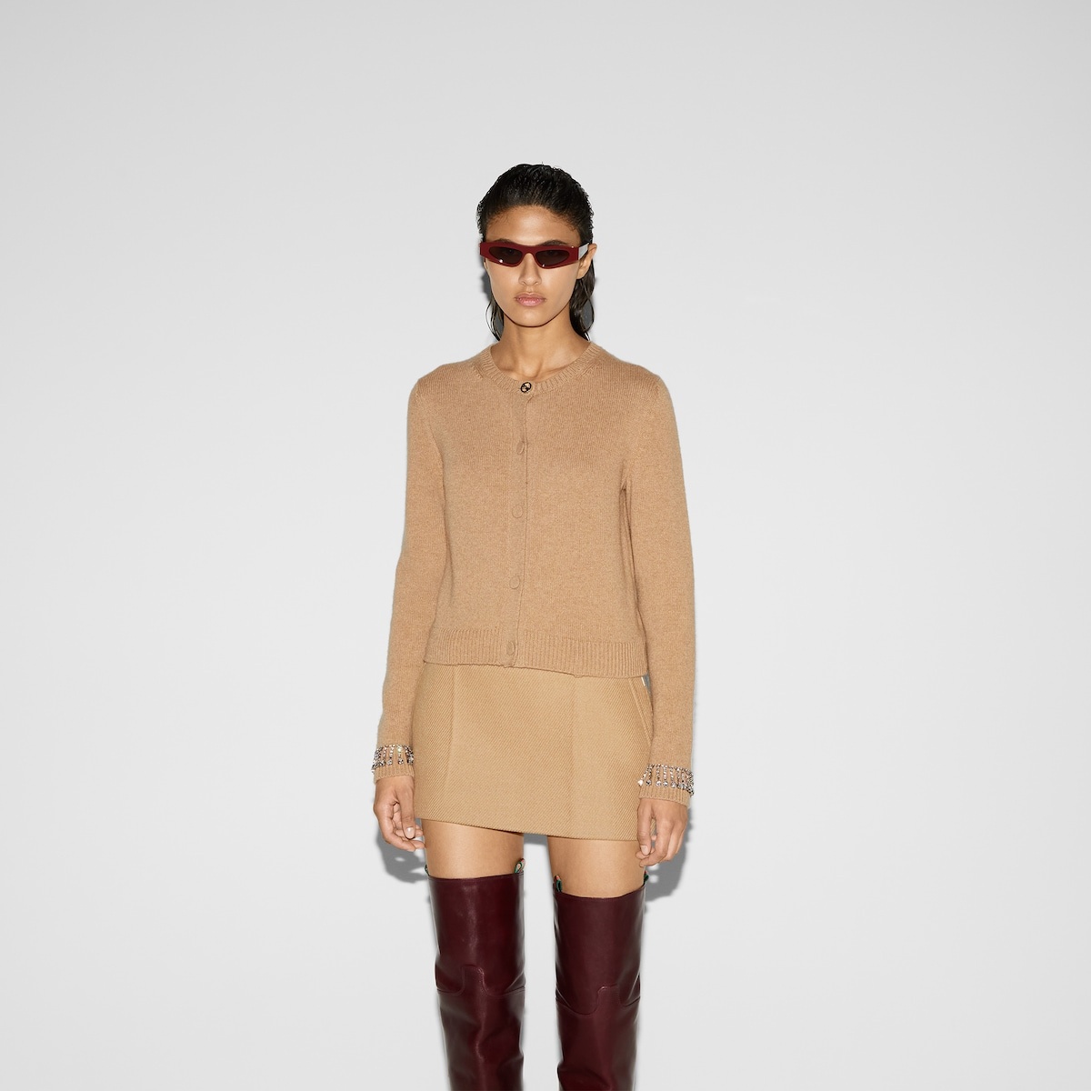 Wool and cashmere cardigan - 3