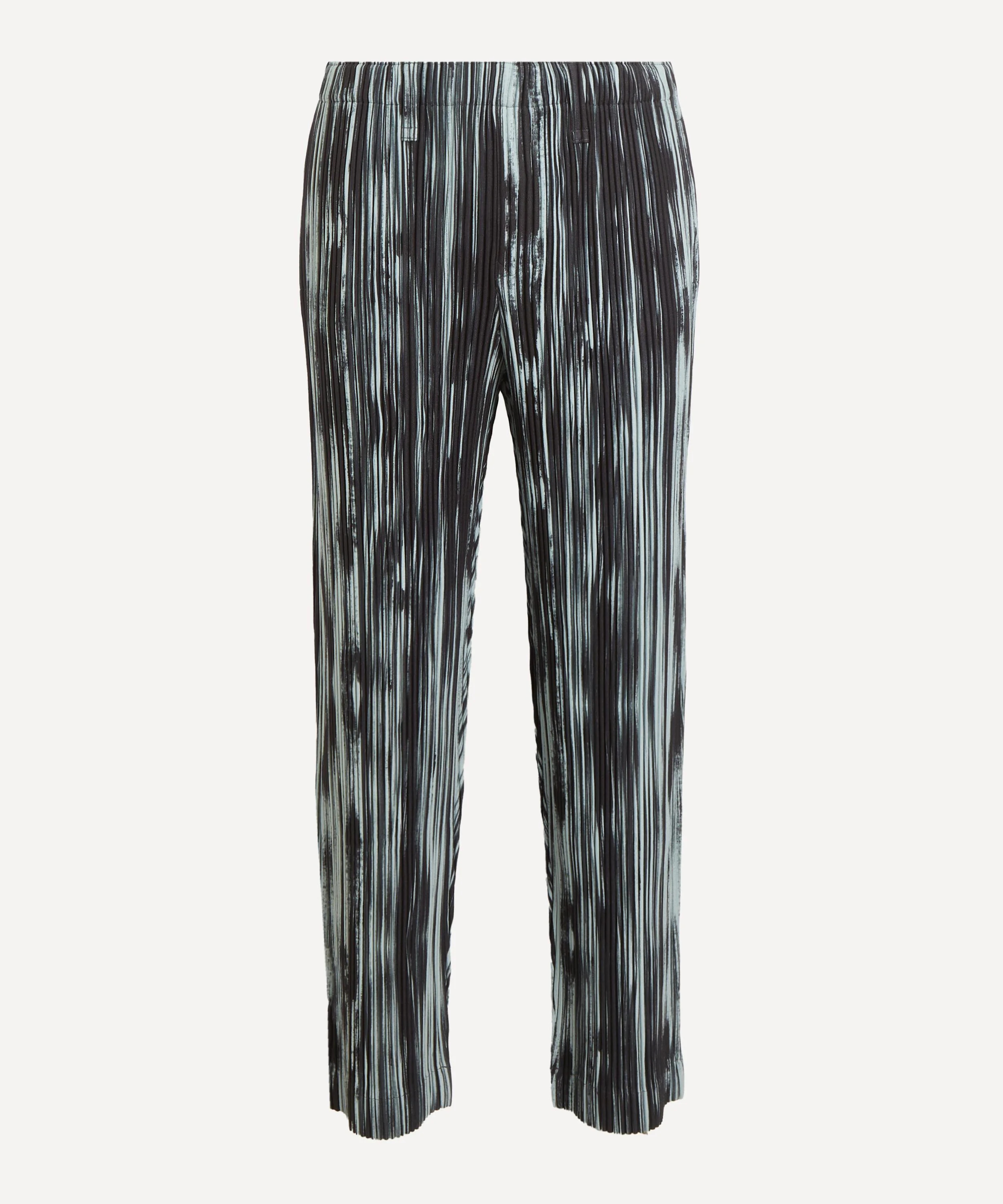 BRUSHSTROKE STRIPE Pleated Trousers - 1