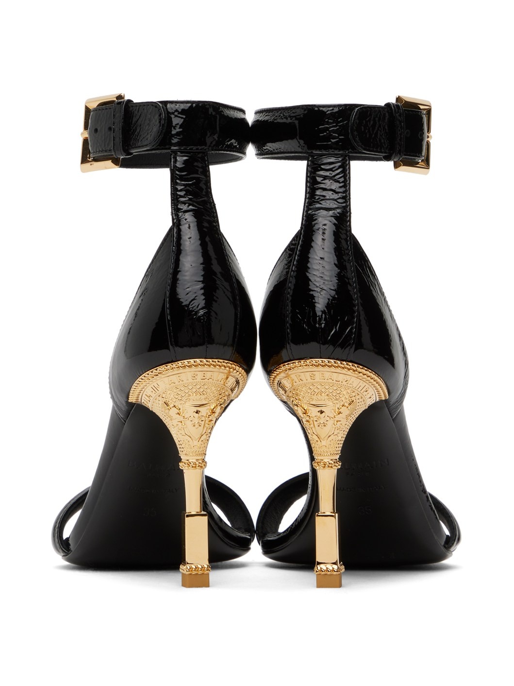 Black Moneta Heeled Sandals - 2