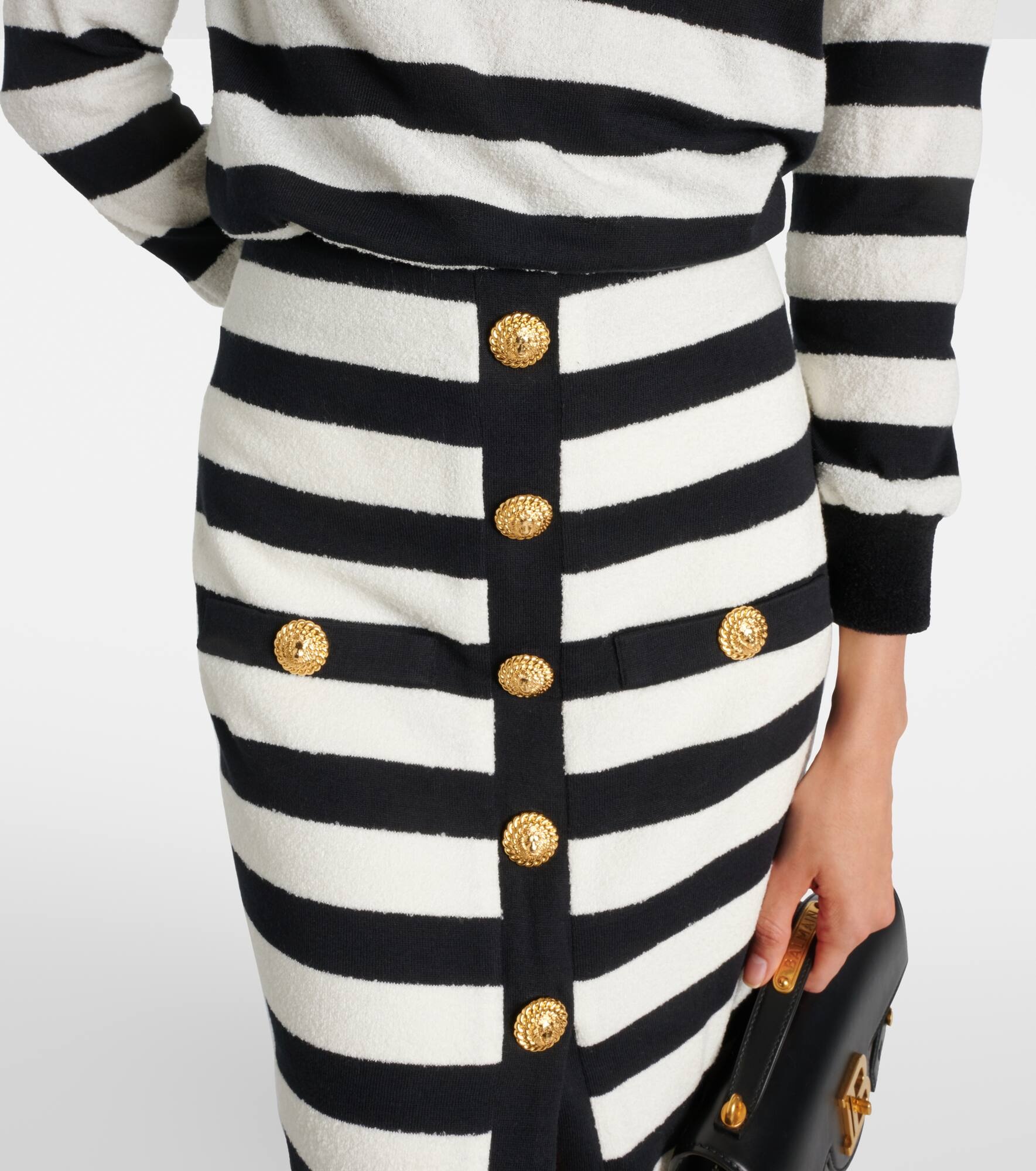 Striped midi skirt - 4