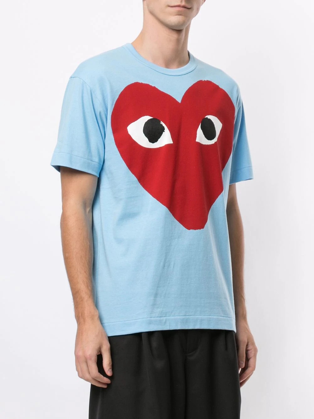 heart print crewneck T-shirt - 3