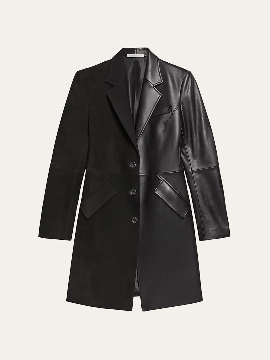 Sculpted Leather Apex Coat - 1