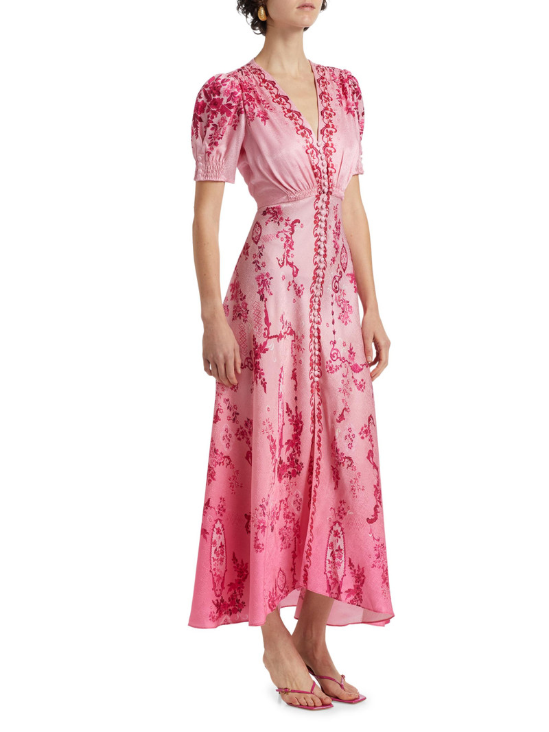 Women's Lea Floral Ombré Shirtdress - Floral Serramento Print 4