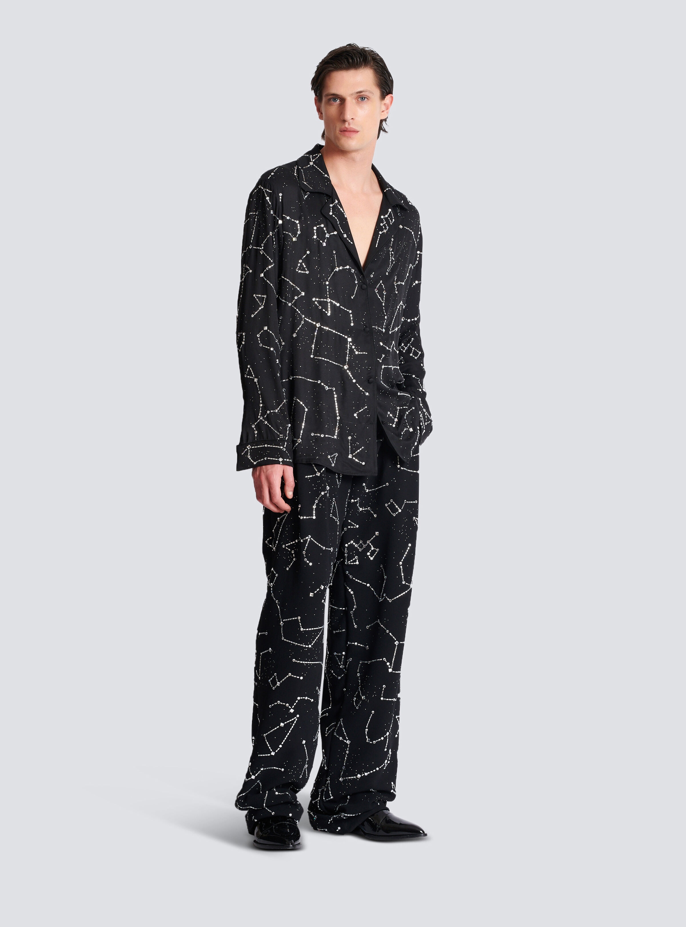 Pyjama shirt with Constellation rhinestones - 3