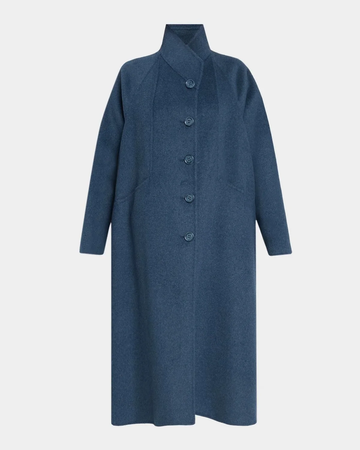 Oversized Button-Front Coat - 1