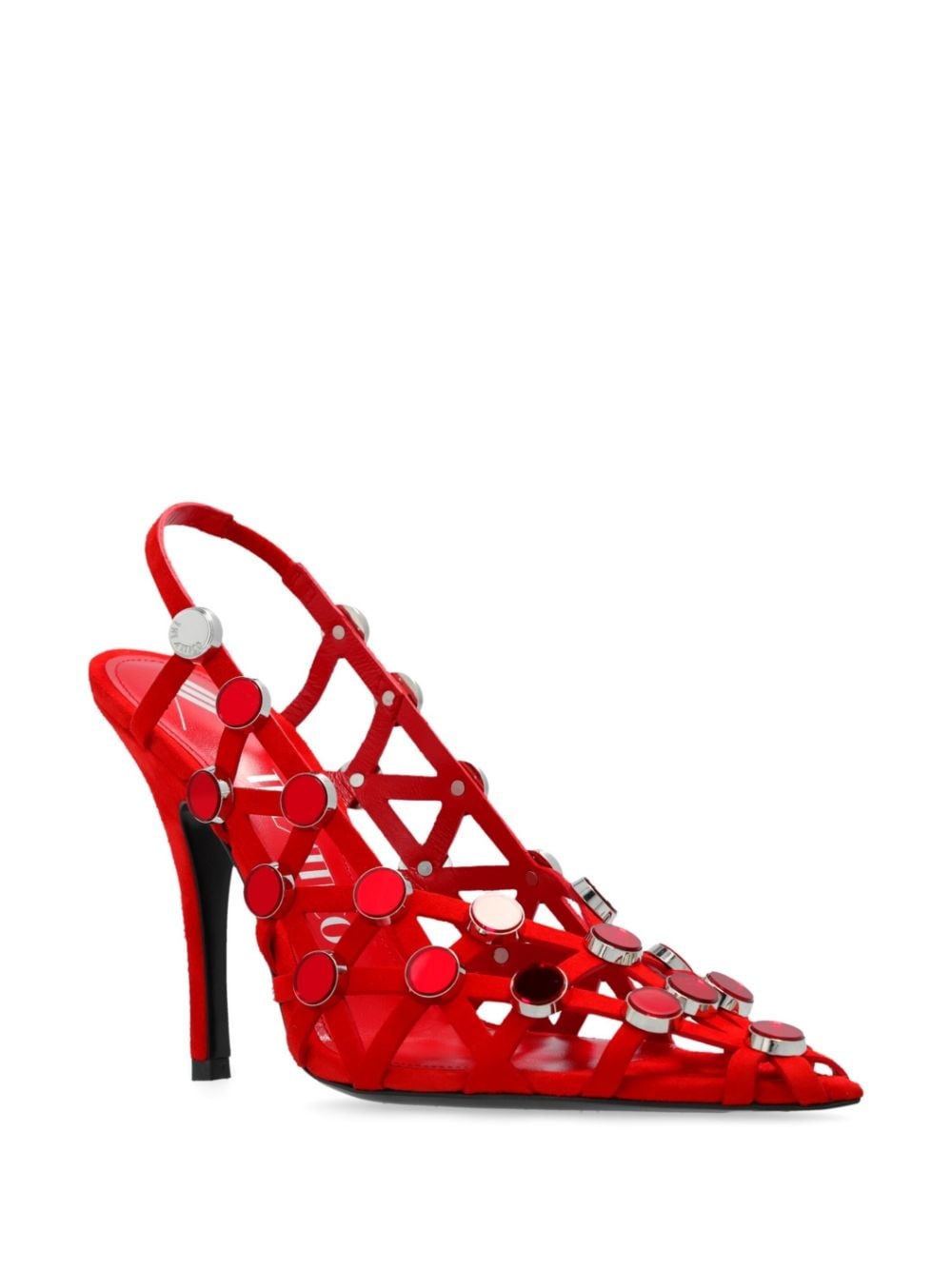 Grid 105mm leather pumps - 2