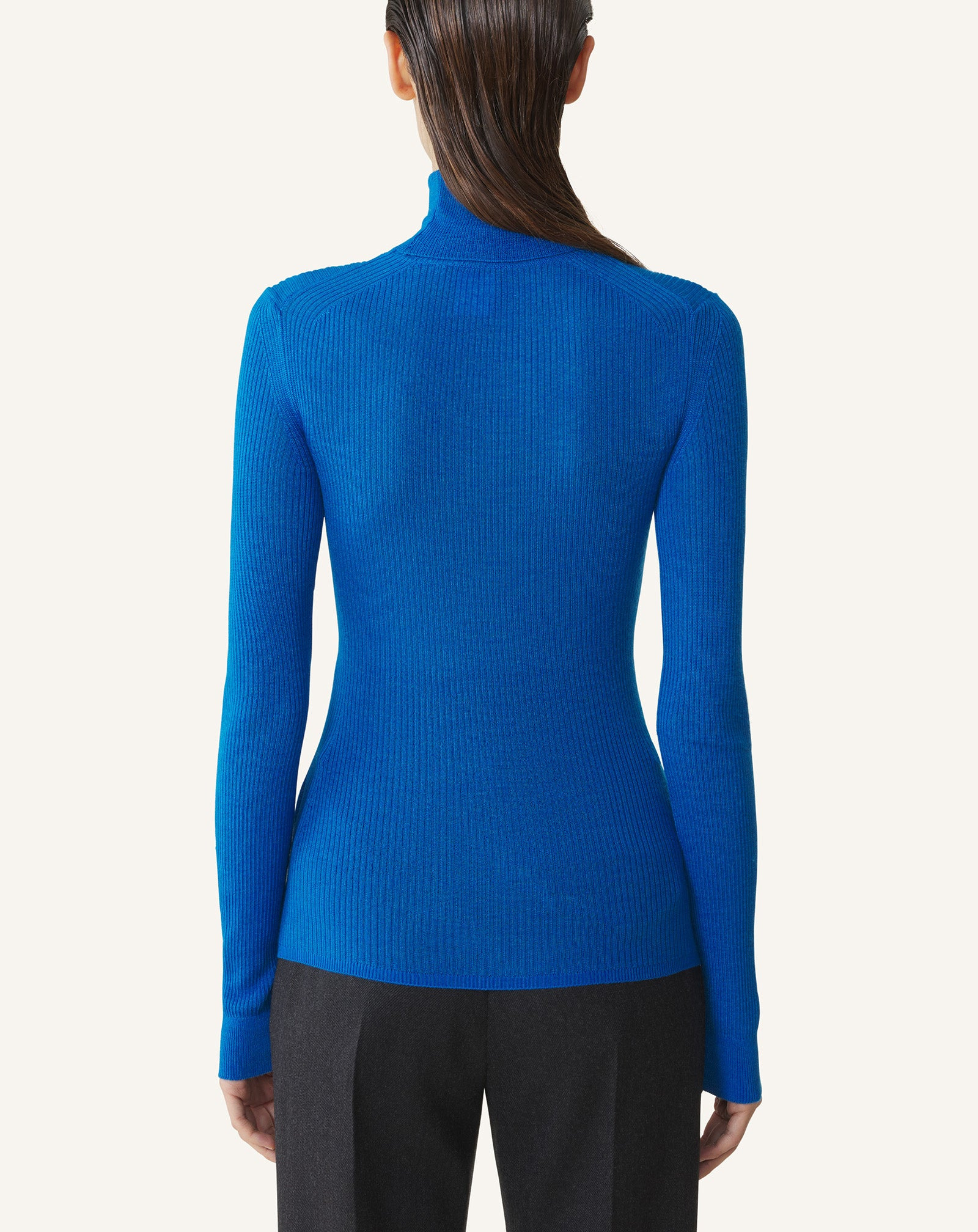 MERINO WOOL AND SILK TURTLENECK SWEATER - 4