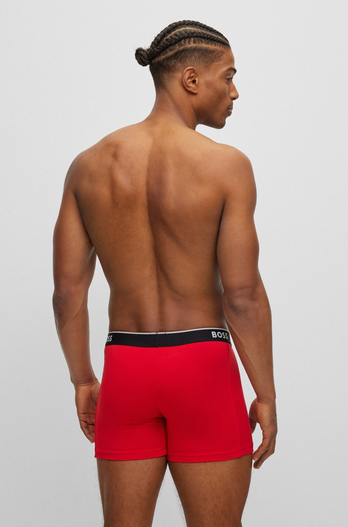 THREE-PACK OF BOXER BRIEFS WITH LOGO WAISTBANDS - 3