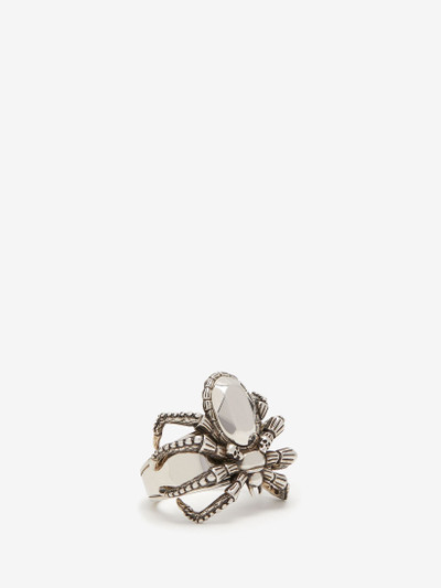 Alexander McQueen Men's Spider Ring in Antique Silver outlook