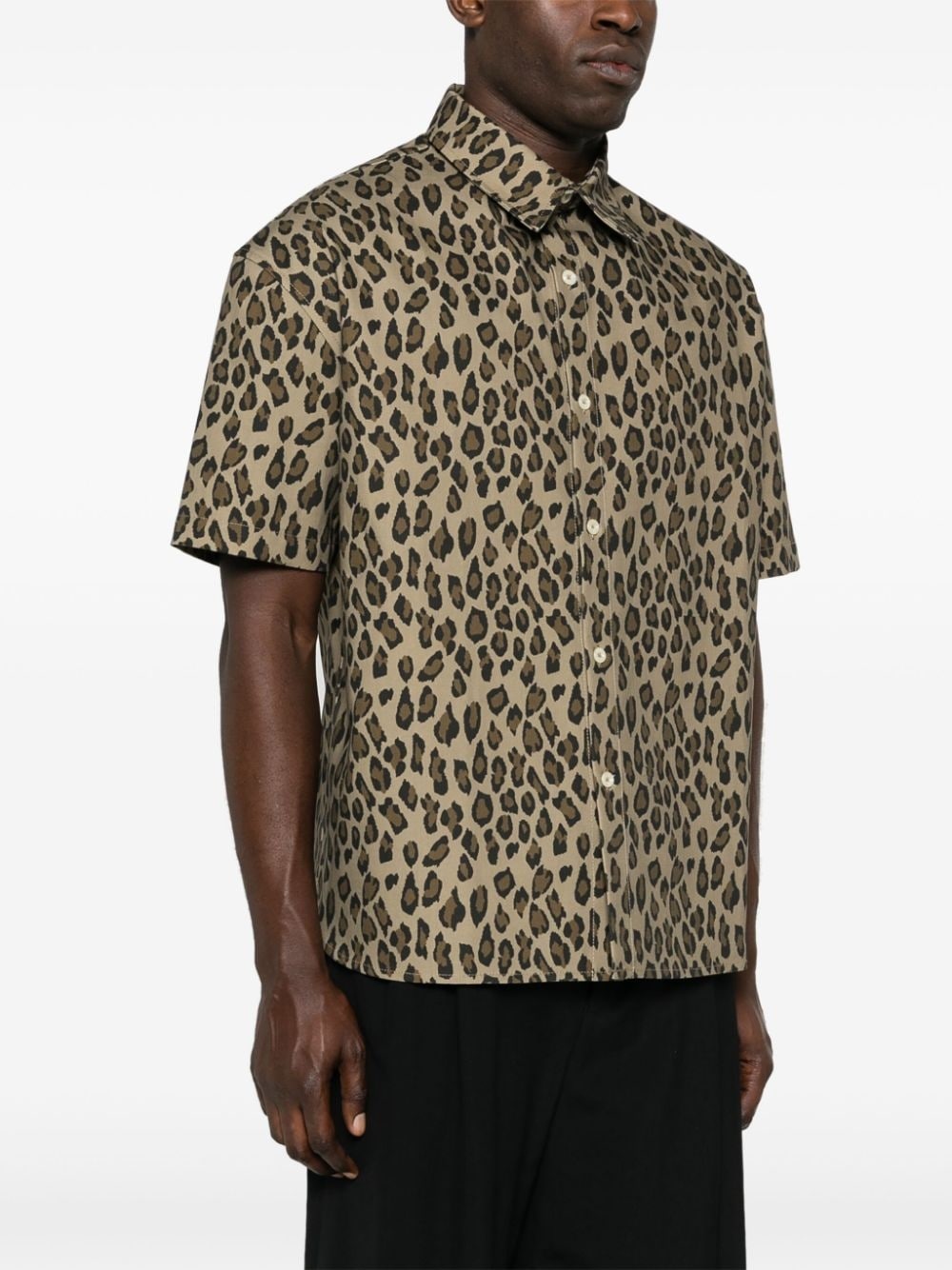 leopard-print short-sleeve shirt - 3