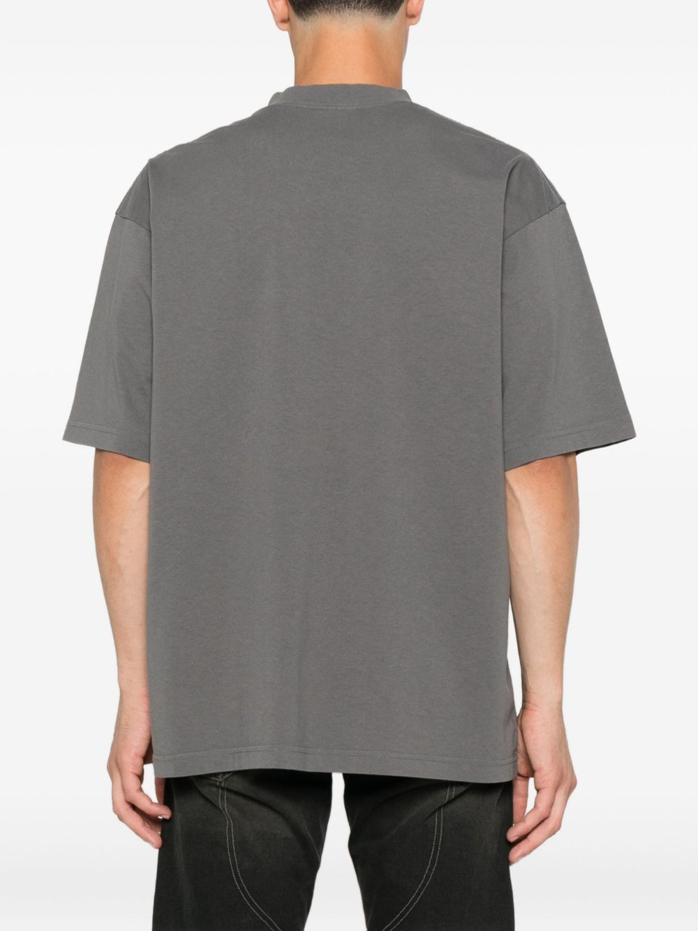 logo-embroidered cotton T-shirt - 4