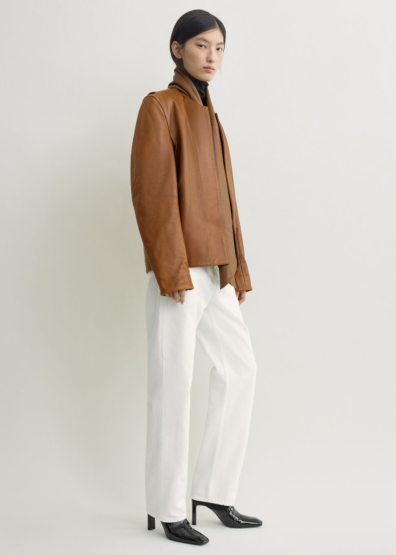 Minimal biker jacket copper 3