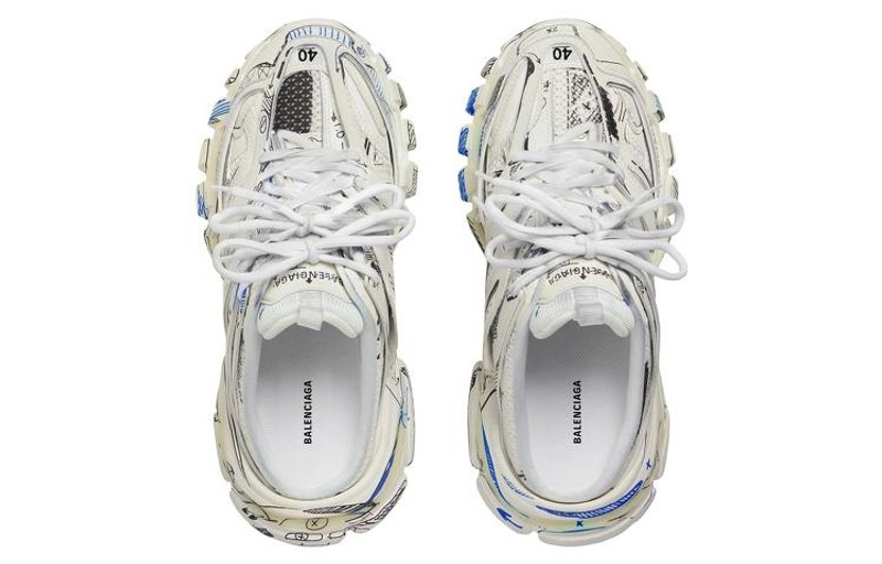 BALENCIAGA (WMNS) Balenciaga Track 3.0 Mules 'White Graffiti Black' 653813W3SRA9014 outlook