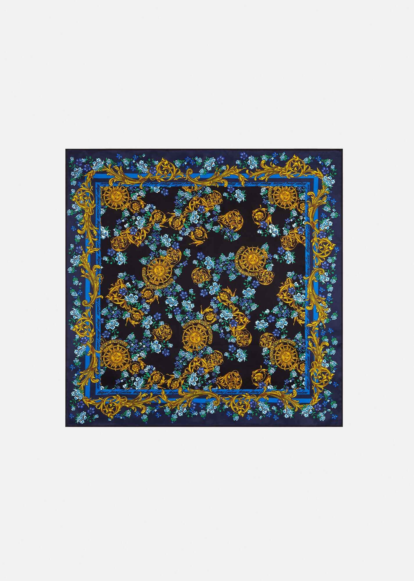 Sun Flower Garland Silk Scarf - 1