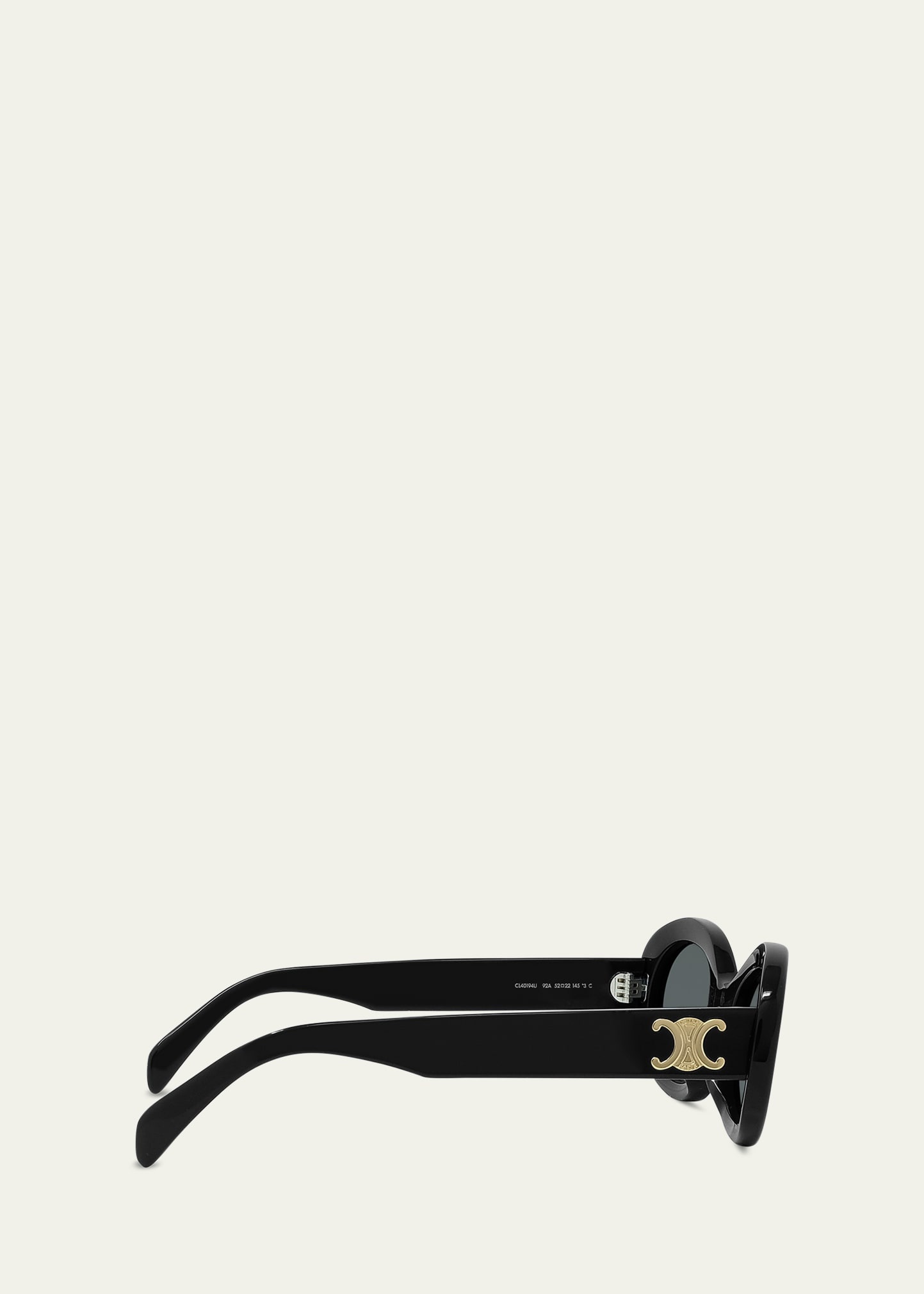 Triomphe Logo Oval Acetate Sunglasses - 5