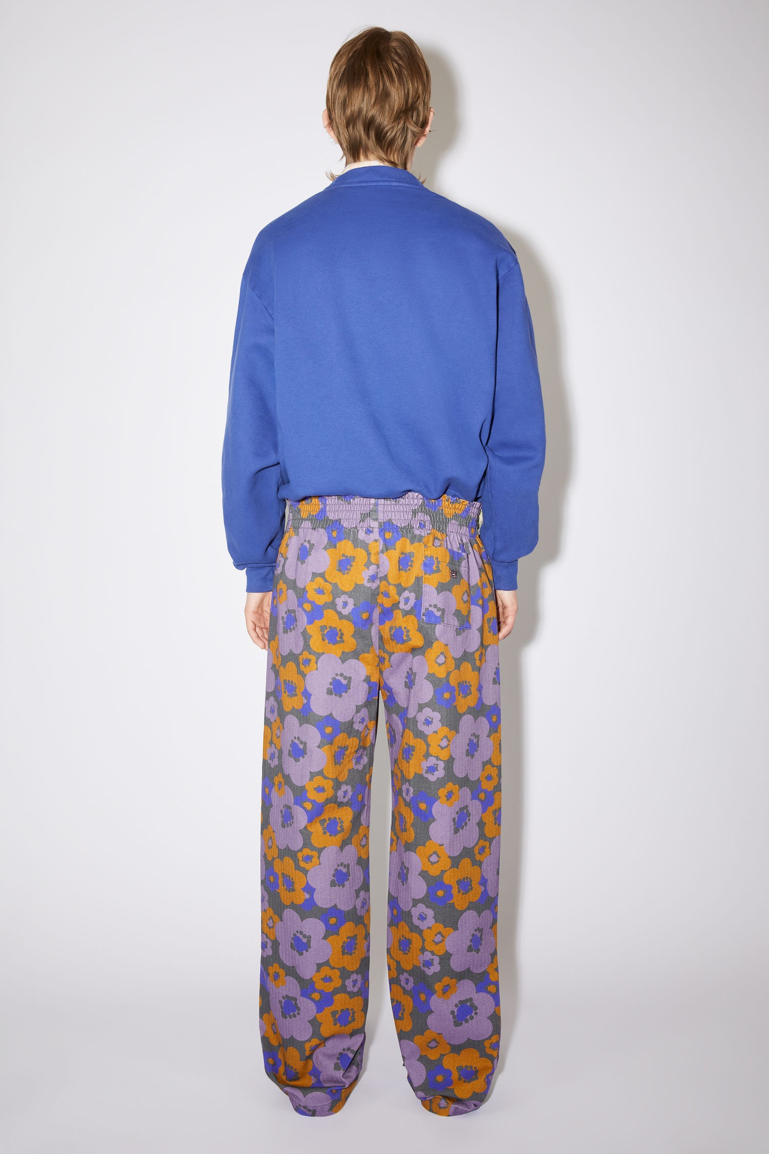 Flower print trousers - Purple/brown - 3