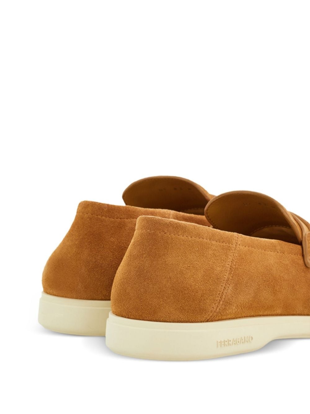 Gancini-buckle leather loafers - 3