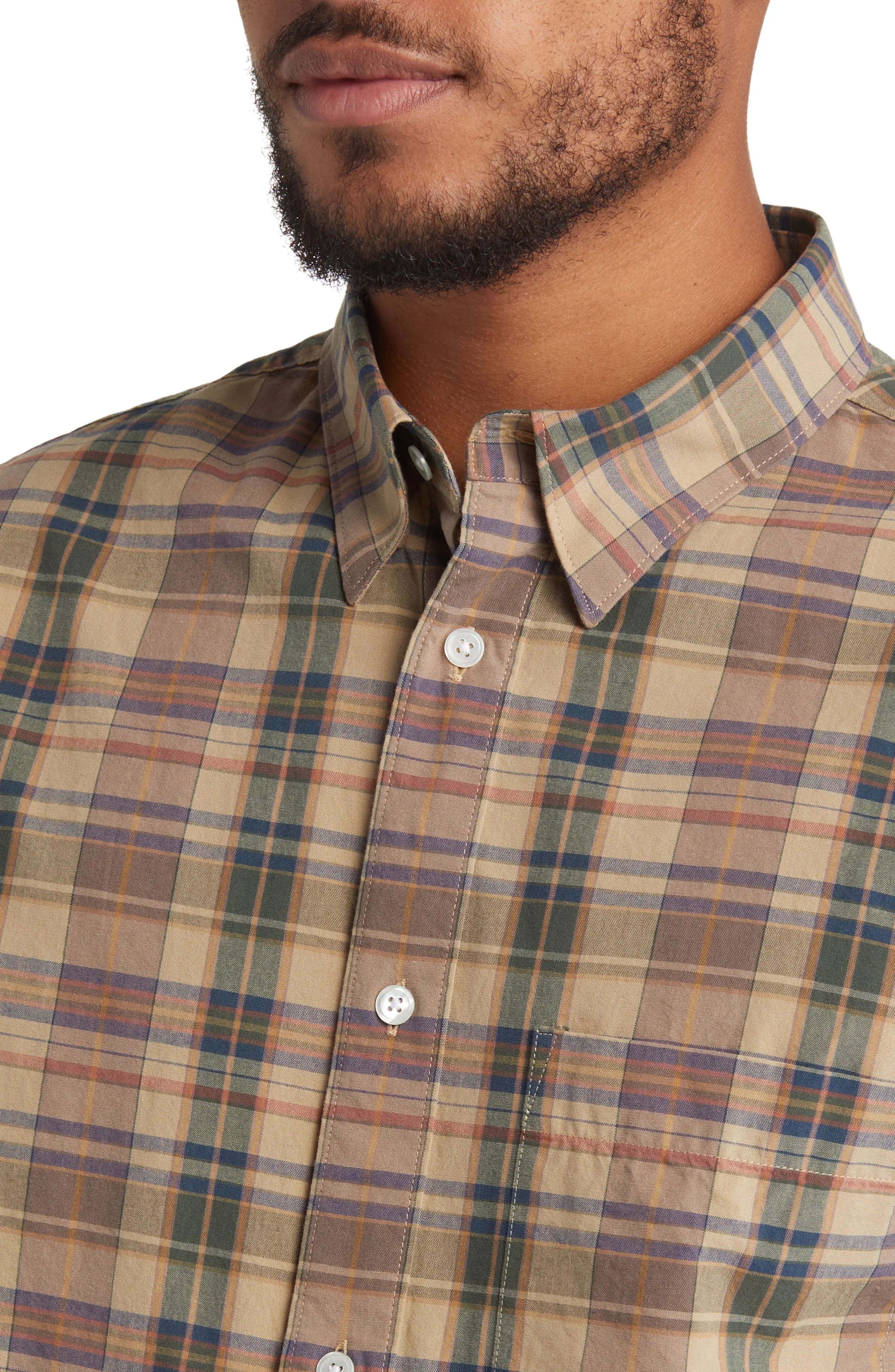 Cohen 5204 Plaid Organic Cotton Poplin Button-Up Shirt - 2