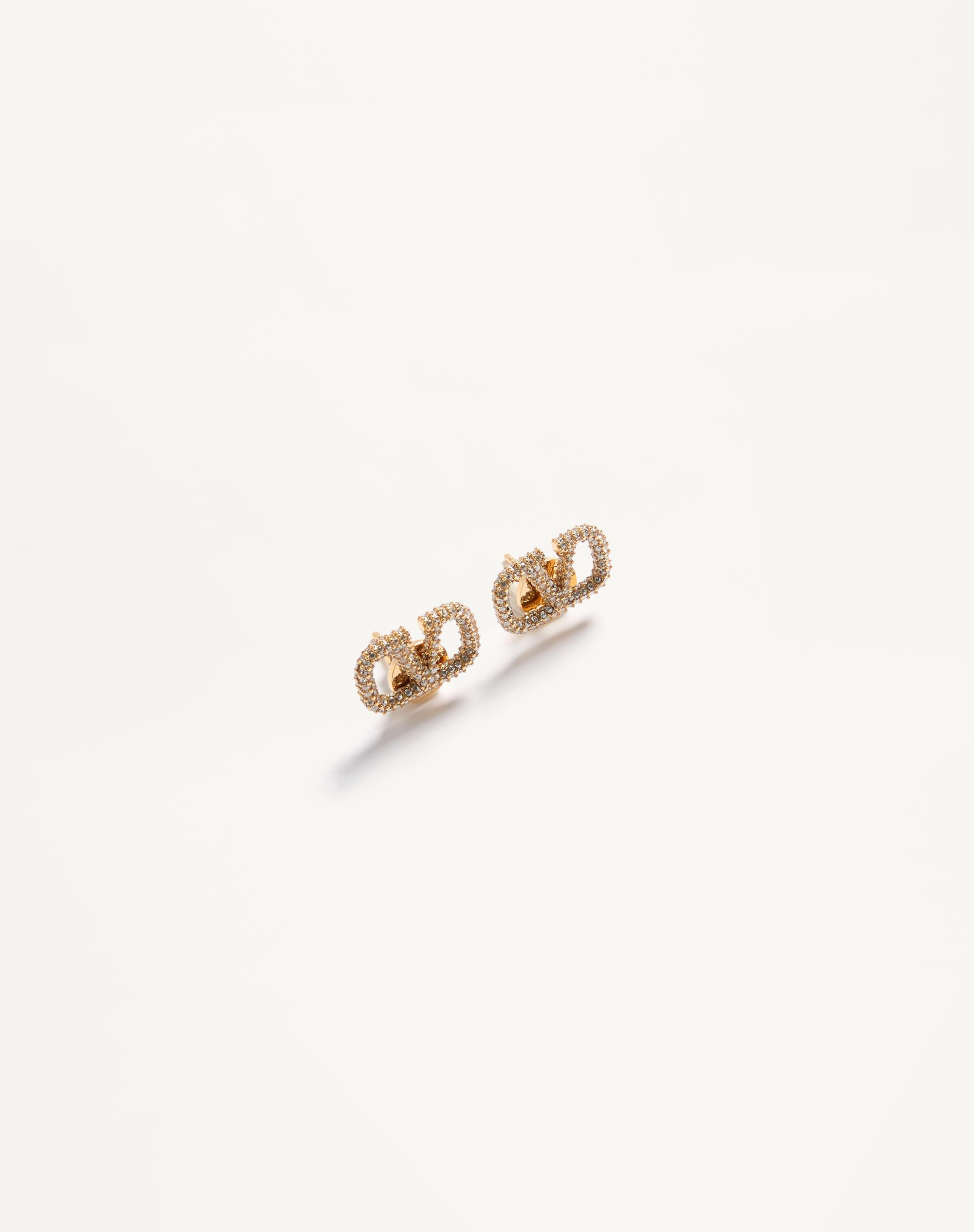VLOGO SIGNATURE EARRINGS IN METAL AND SWAROVSKI® CRYSTALS - 2