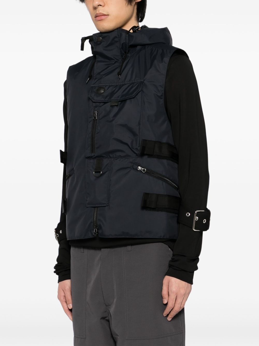 zip-up gilet - 3