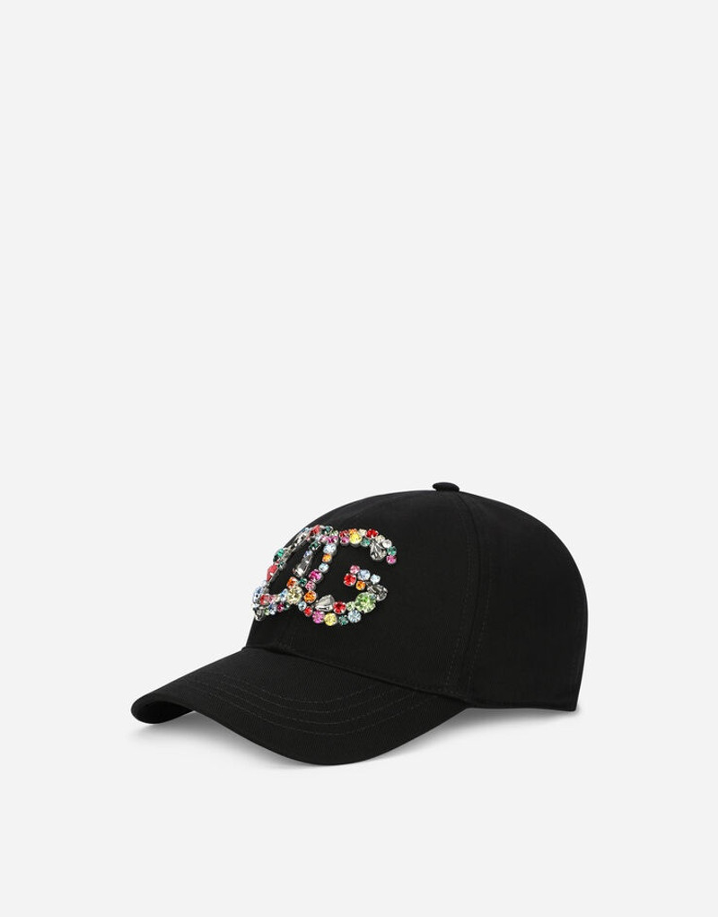 Baseball cap with crystal-embellished DG logo 1