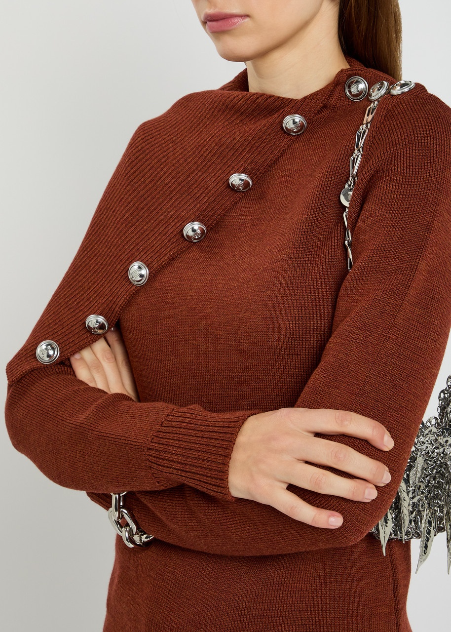 Rabanne Asymmetric Wool Jumper - 5