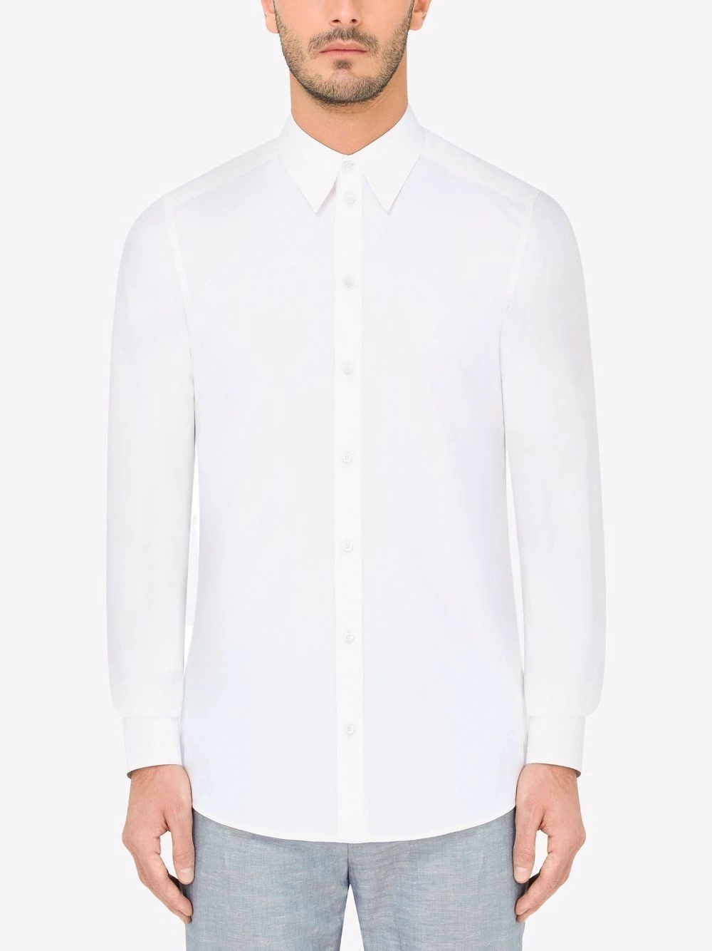 button-fastening long-sleeve shirt - 3