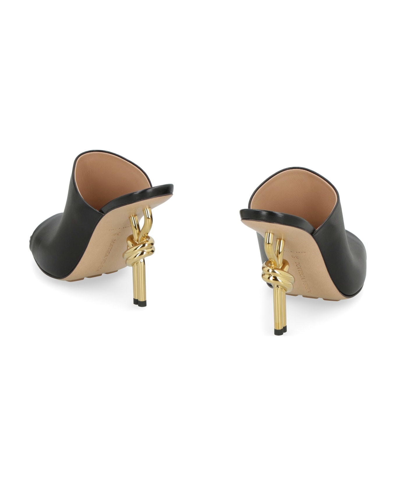 Knot Leather Mules - 4