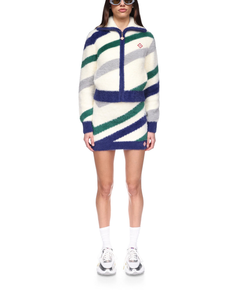 CASABLANCA Striped Fluffy Skirt outlook