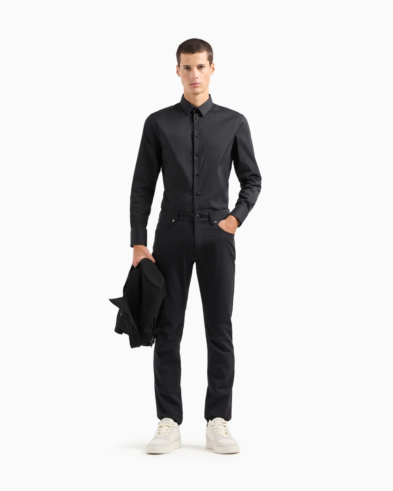 STRETCH COTTON POPLIN SHIRT - 2