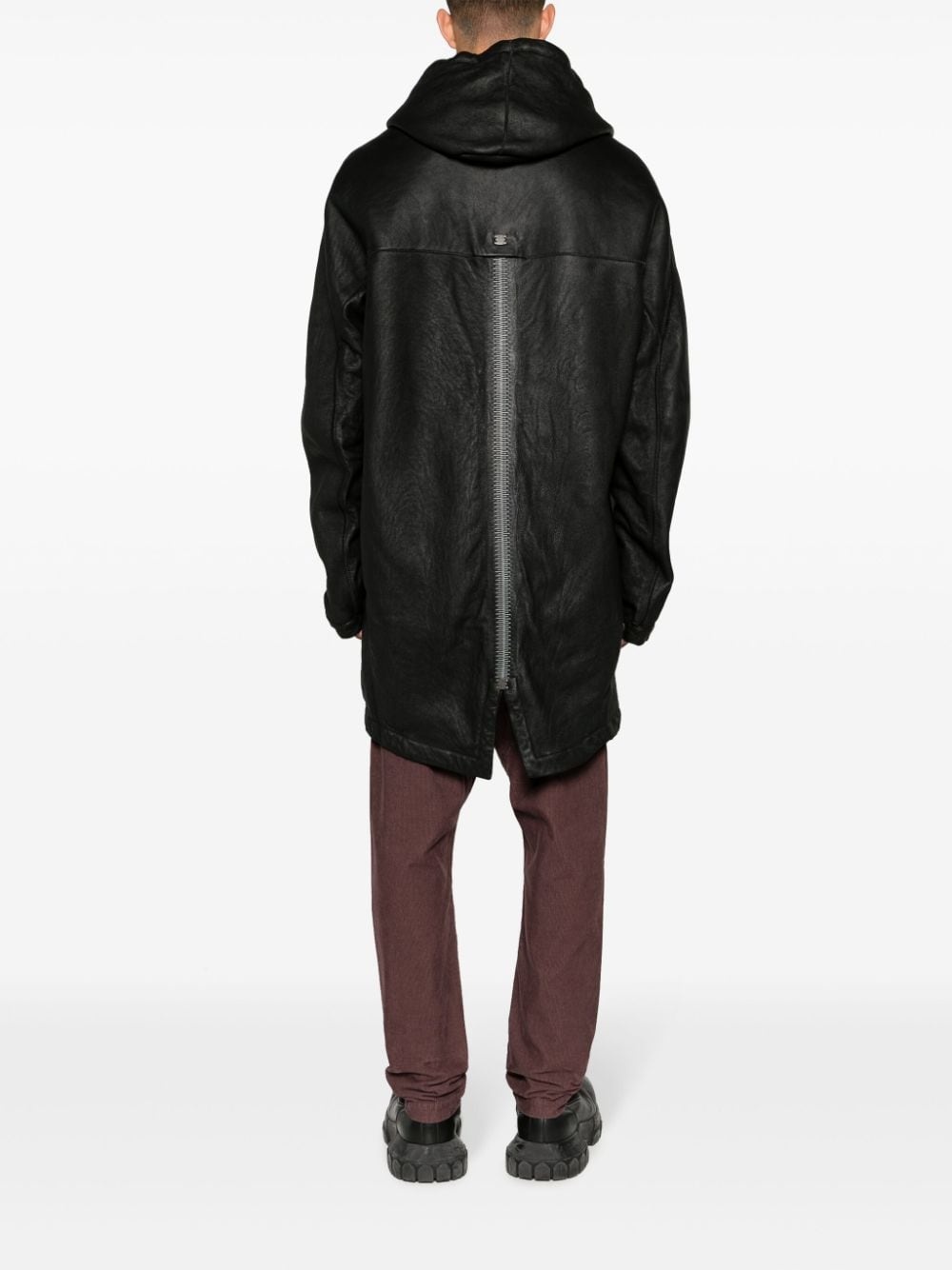 zip-up hooded coat - 4