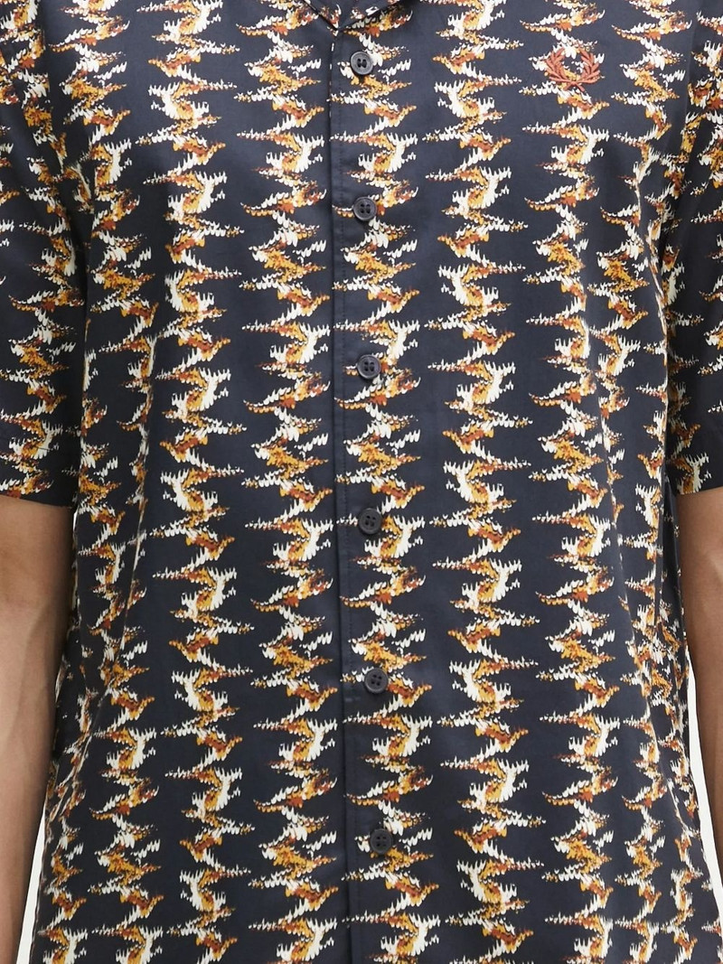 camp-collar patterned shirt 5