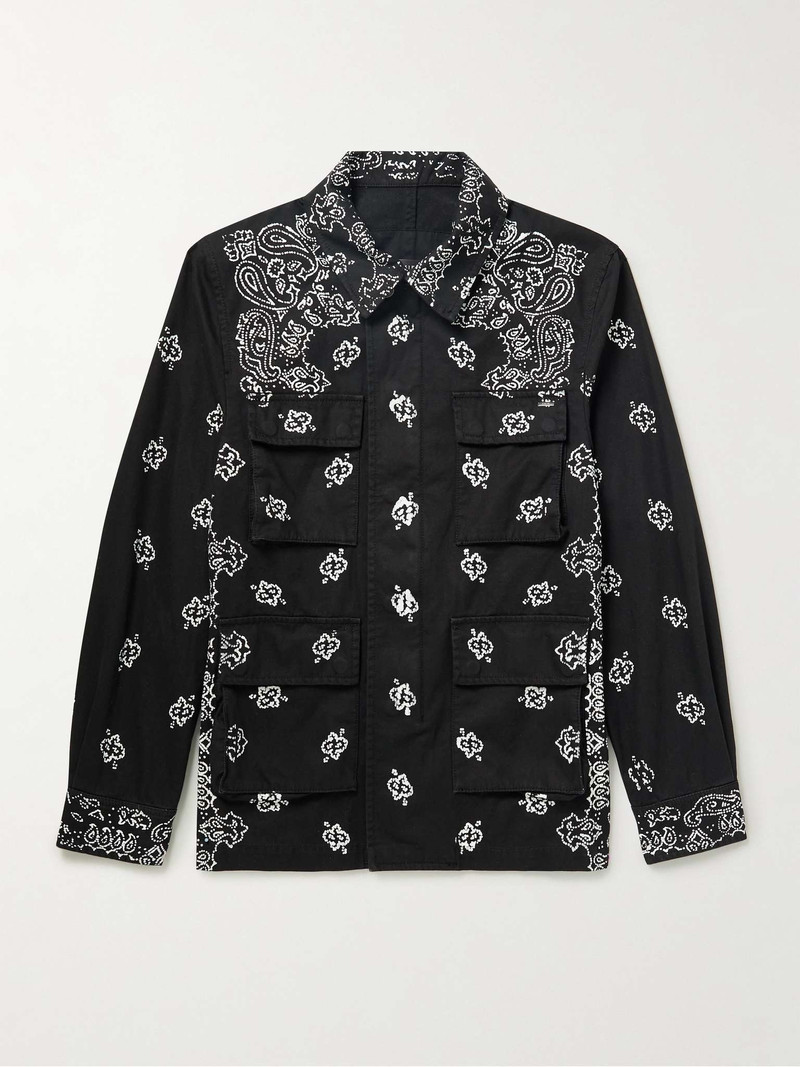 M-65 Bleached Bandana-Print Denim Jacket 1