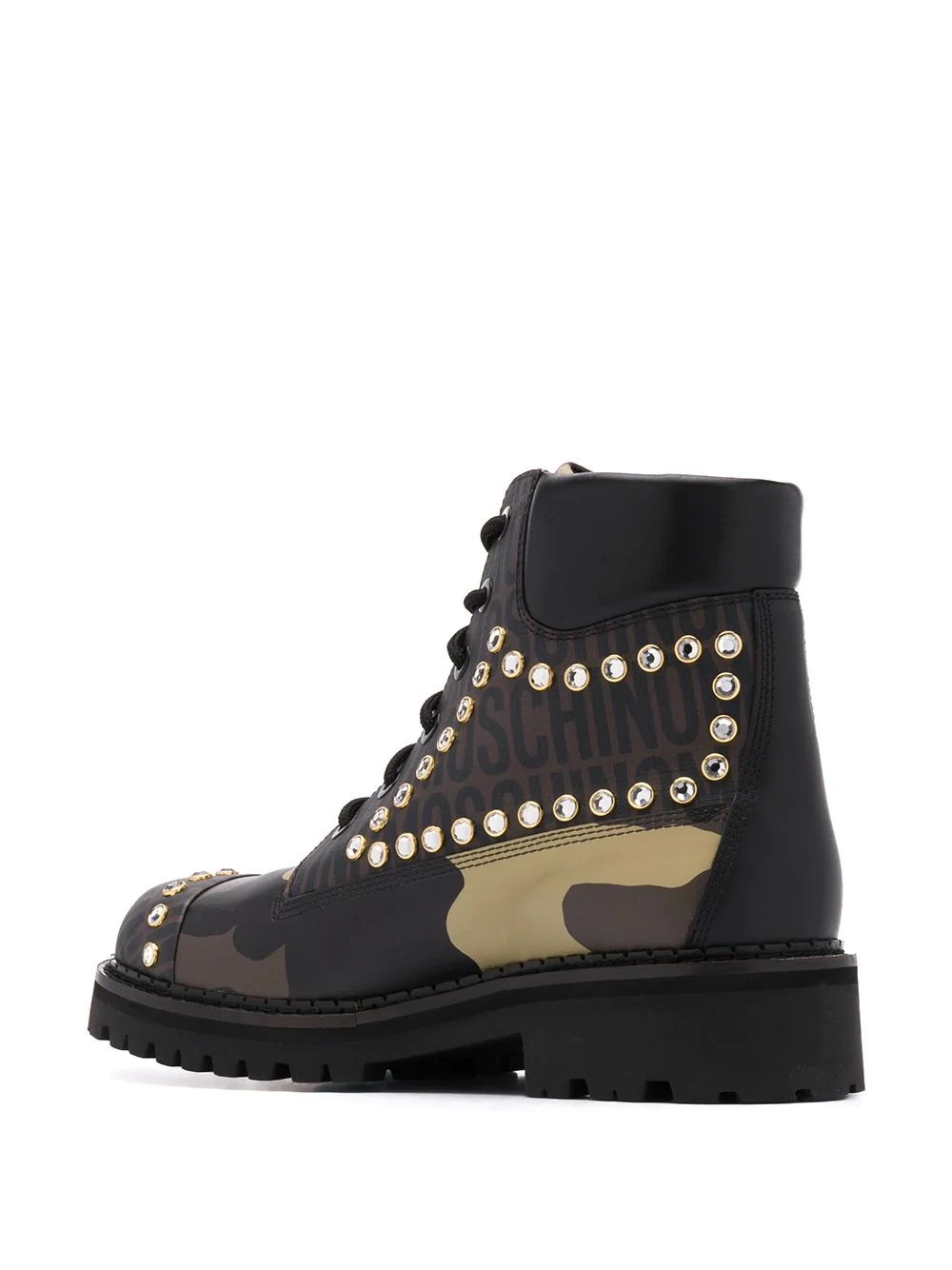 studded camouflage boots - 3