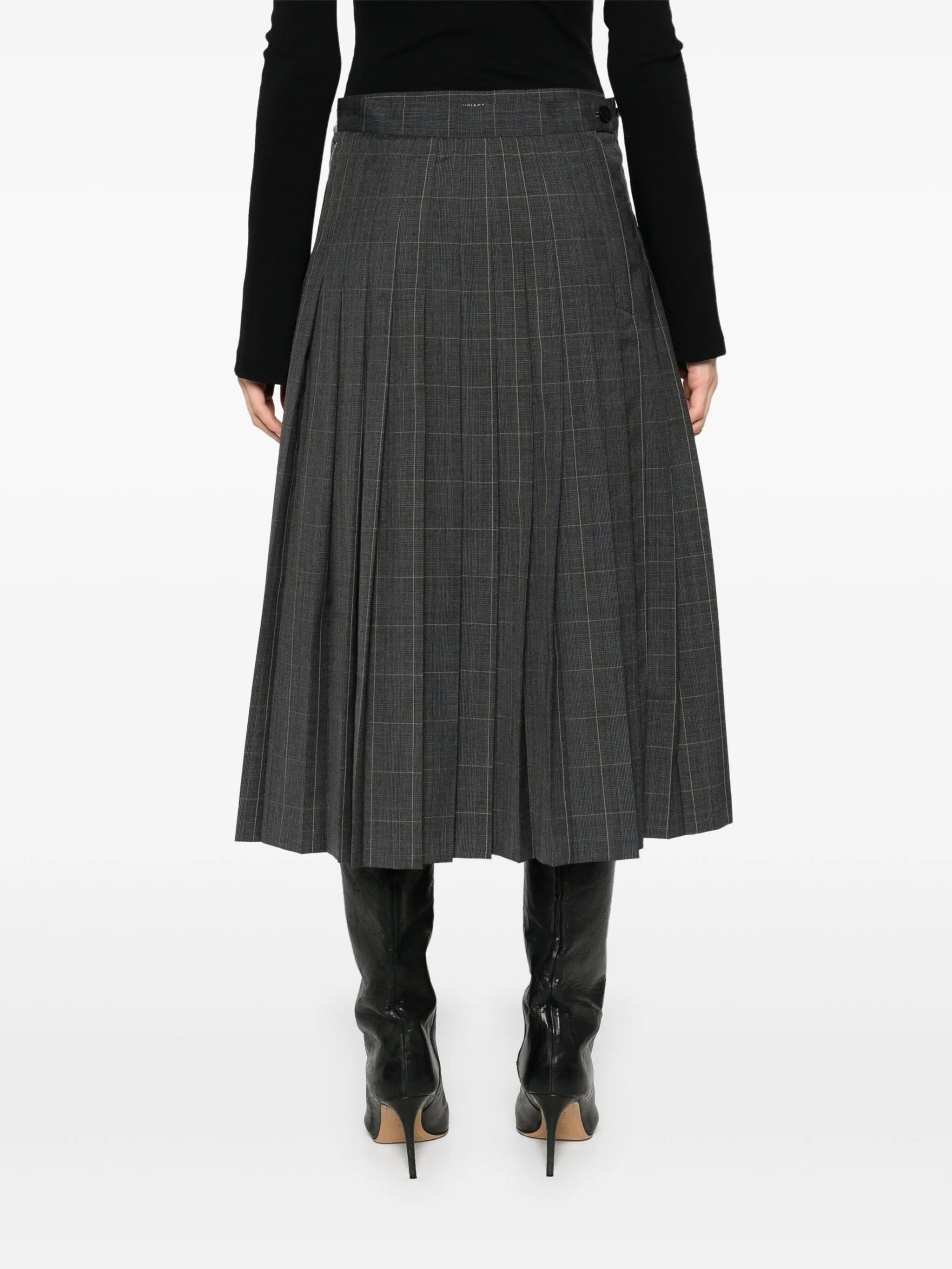 Checked Midi Skirt - 2