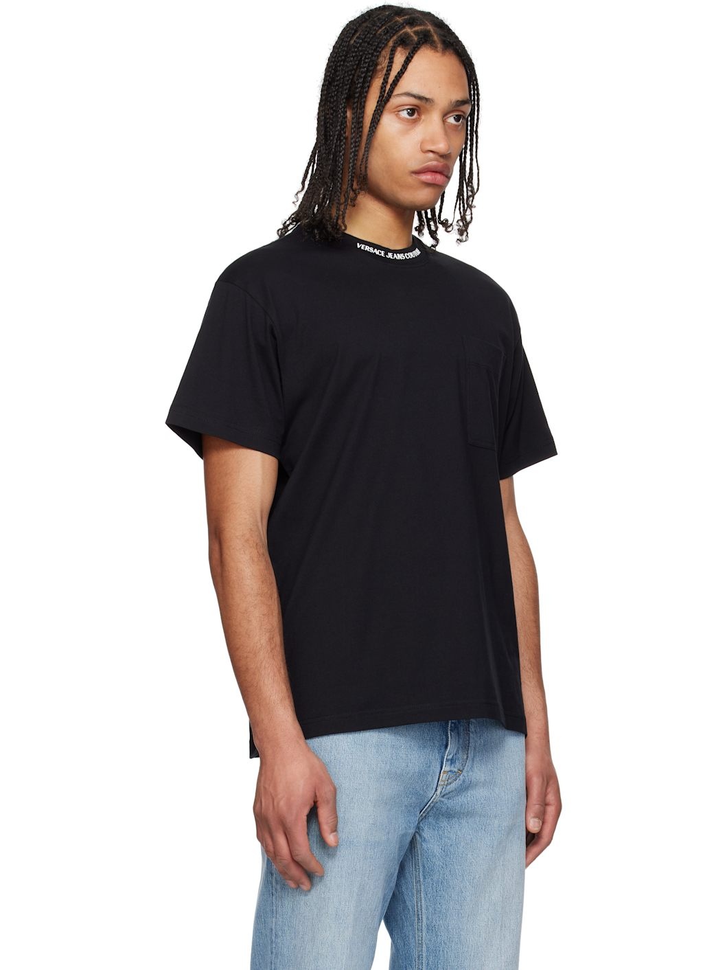 Black Logo Collar T-shirt - 2