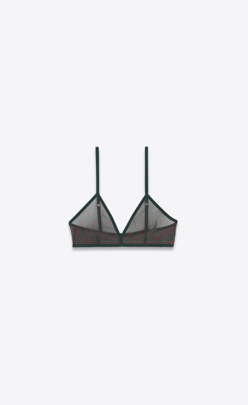 monogram bra in tulle jersey - 1