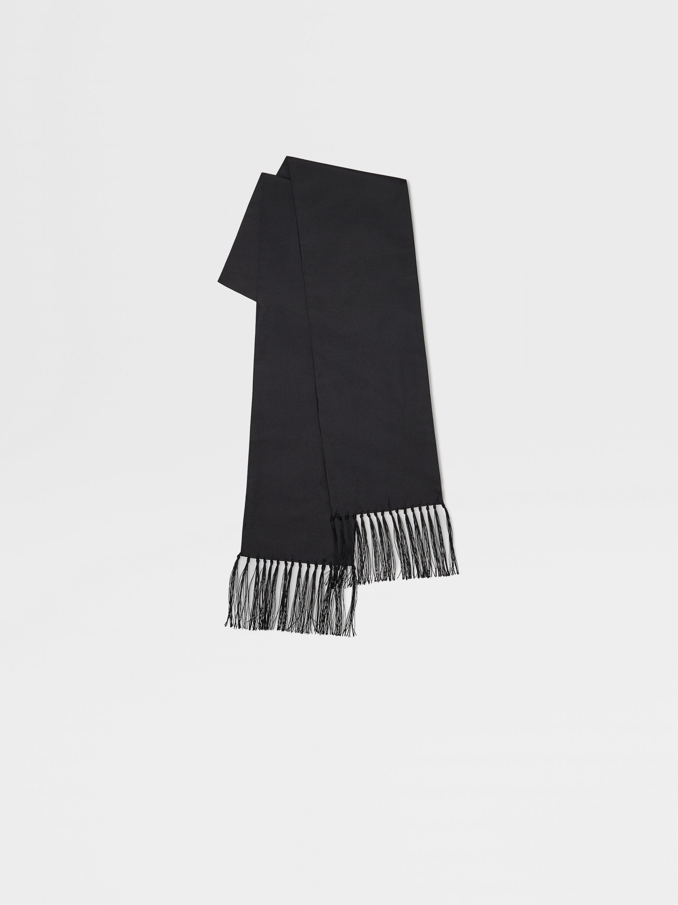 BLACK SILK FOULARD - 1