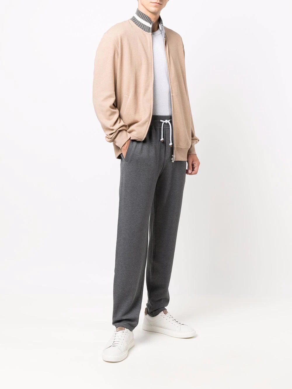 mÃ©lange jersey trousers - 3