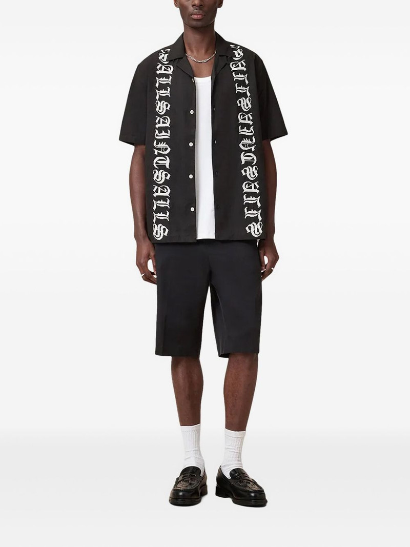 script embroidery short-sleeve shirt 5