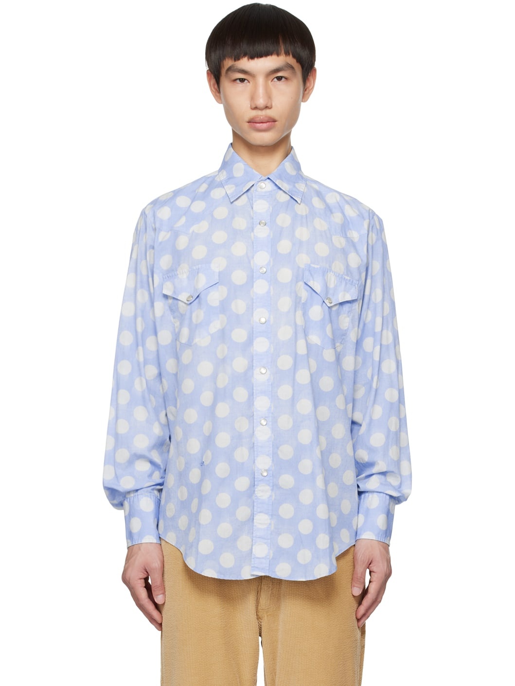 Blue Polka Dot Shirt - 1