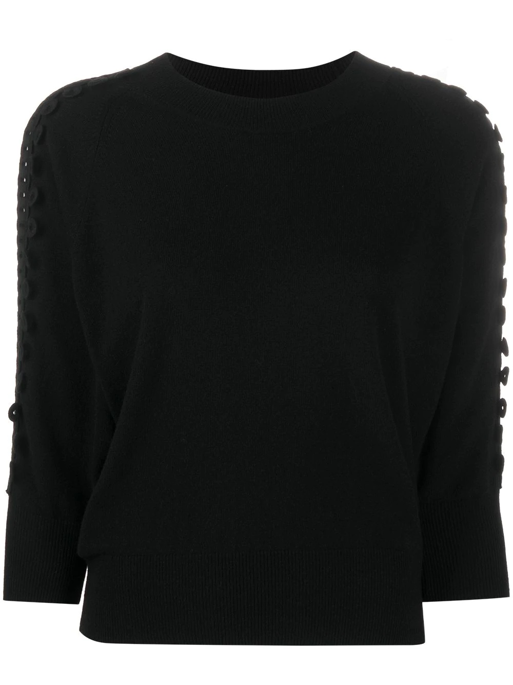 fitted embroidered jumper - 1