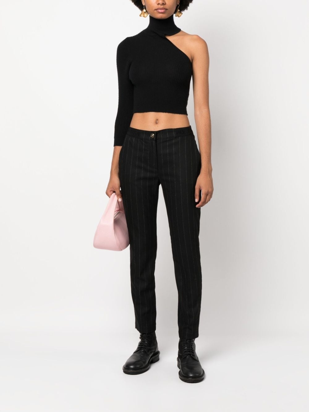 pinstripe-pattern slim-cut trousers - 2