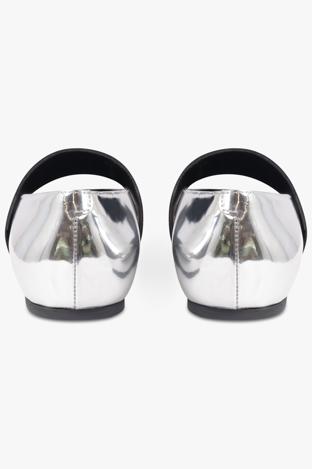 BALLERINA FLATS WITH GIVENCHY LABEL ELASTIC | SILVERY GREY - 5