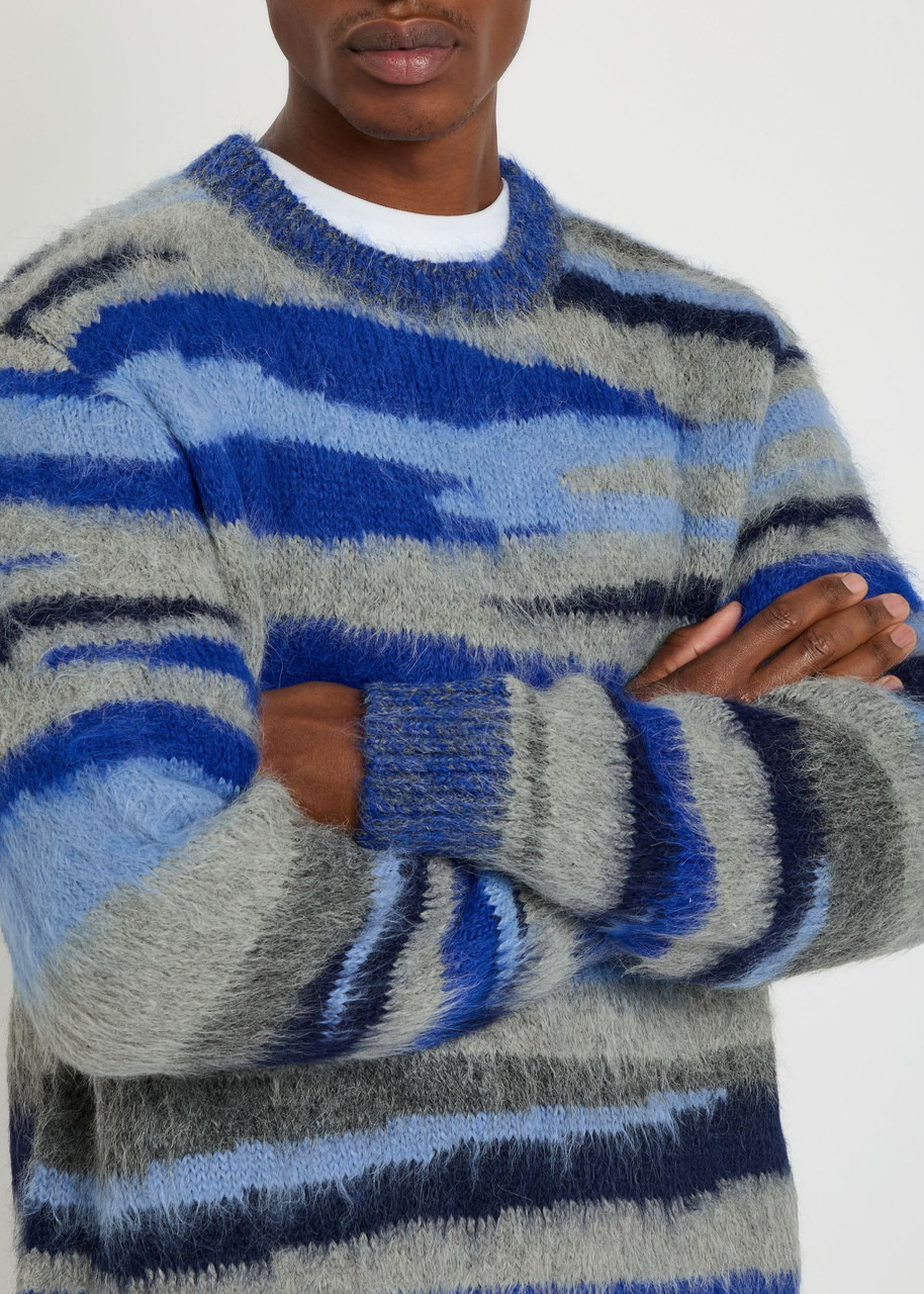 The Elder Statesman Topo Jacquard Brushed Alpaca-blend Jumper - 5