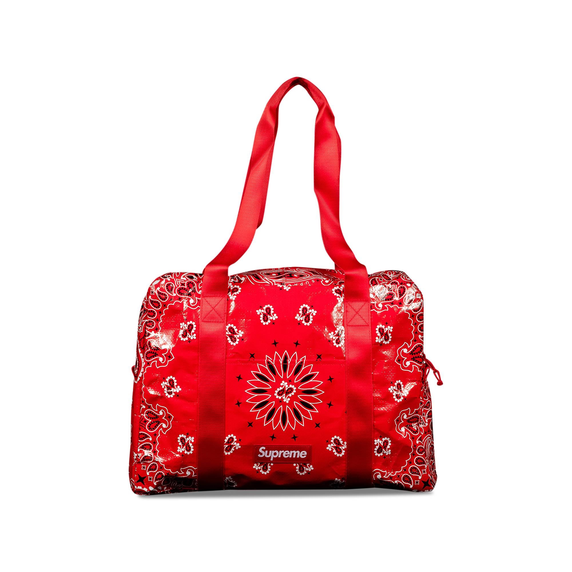 Supreme Bandana Tarp Small Duffle Bag 'Red' - 1